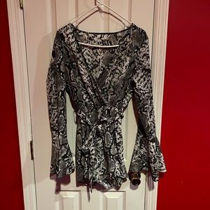 Snake print romper
